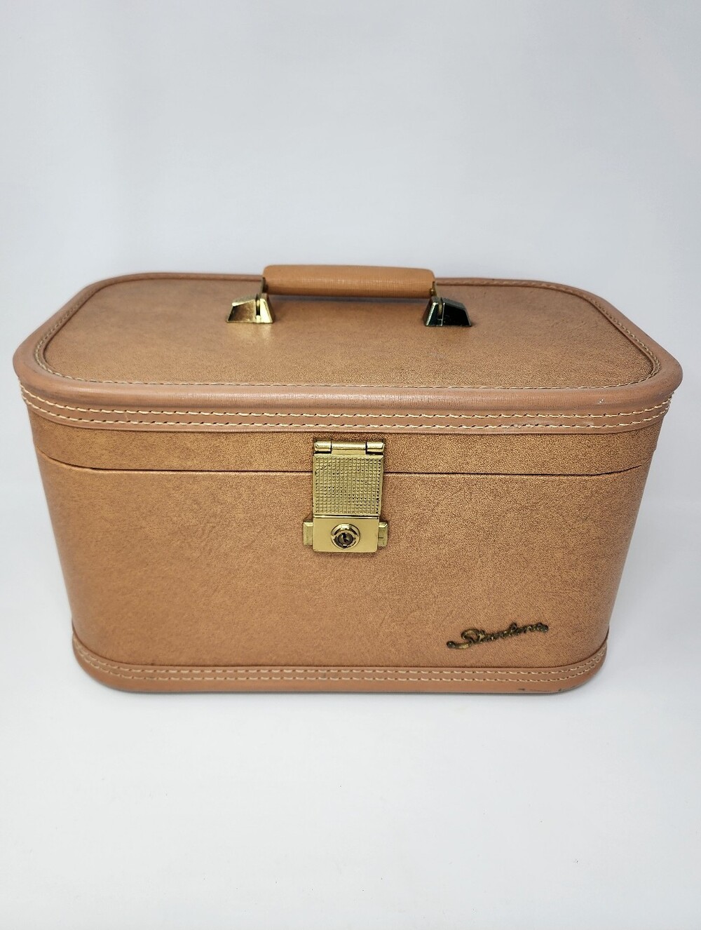 Vintage Starline Tan Train Luggage Case